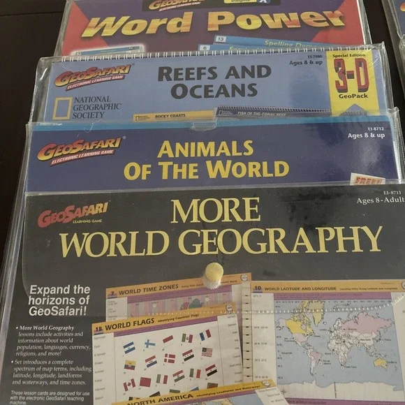 GeoSafari Electronic Learning Game EI-8865 with 14 Educational Packs (5 New) - Picture 3 of 7